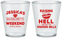 Custom Bachelorette Plastic Shot Glasses - Raising A Little Hell | 60106
