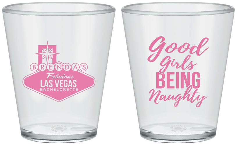 Custom Bachelorette Plastic Shot Glasses - Good Girls Naughty | 60111