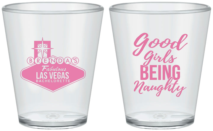 Custom Bachelorette Plastic Shot Glasses - Good Girls Naughty | 60111