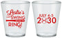 Custom Bachelorette Plastic Shot Glasses - Last Swing Before Ring | 60128