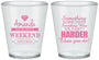 Custom Bachelorette Plastic Shot Glasses - Something Borrowed | 60131