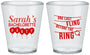 Custom Bachelorette Plastic Shot Glasses - Last Fling Before Rings | 60140