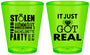 Custom Bachelorette Plastic Shot Glasses - Just Got Real | 60141