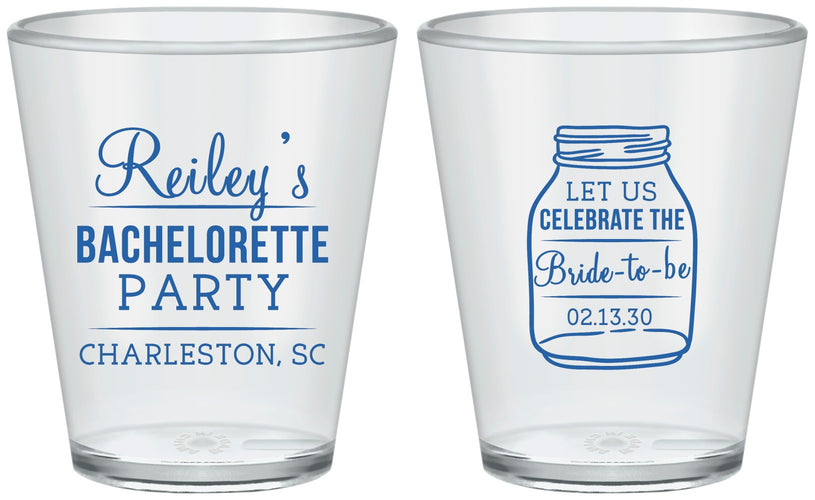 Custom Bachelorette Plastic Shot Glasses - Bride To Be | 60146