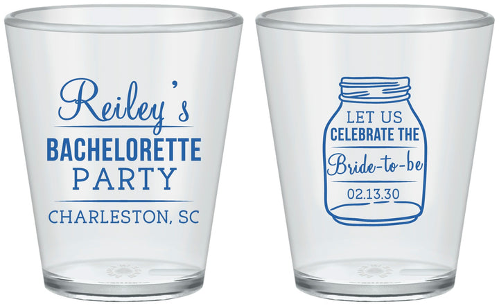 Custom Bachelorette Plastic Shot Glasses - Bride To Be | 60146