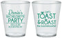 Custom Bachelorette Plastic Shot Glasses - Toast And Roast | 60153