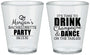 Custom Bachelorette Plastic Shot Glasses - Drink Champagne Dance | 60154