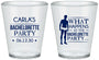 Custom Bachelorette Plastic Shot Glasses - What Happens | 60172