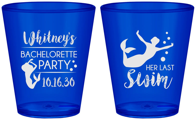 Custom Bachelorette Plastic Shot Glasses - Mermaid | 60175