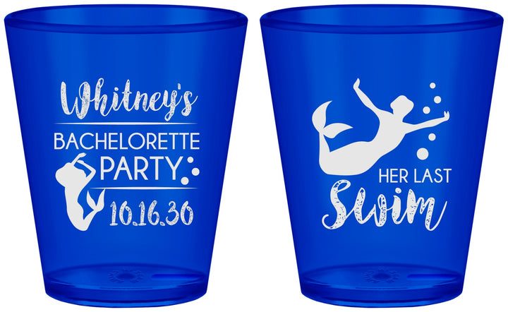 Custom Bachelorette Plastic Shot Glasses - Mermaid | 60175