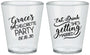 Custom Bachelorette Plastic Shot Glasses - Eat Drink Getting Married | 60181