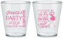 Custom Bachelorette Plastic Shot Glasses - Drink The Night Away | 60182