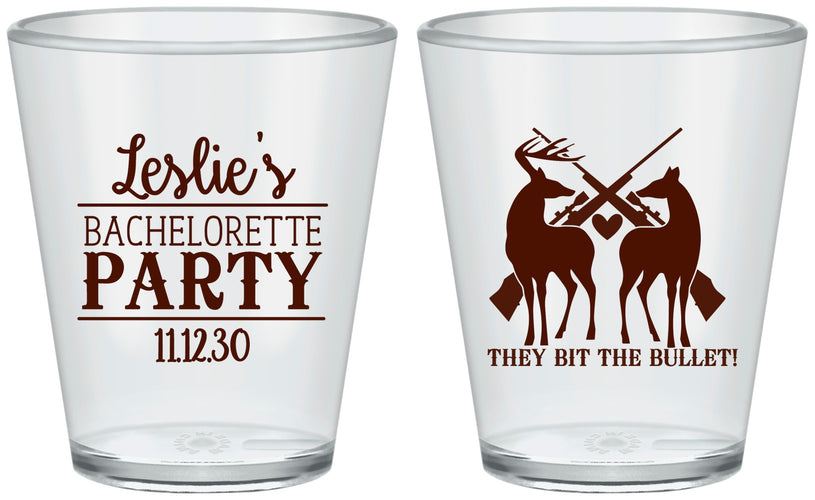 Custom Bachelorette Plastic Shot Glasses - Hunting | 60187