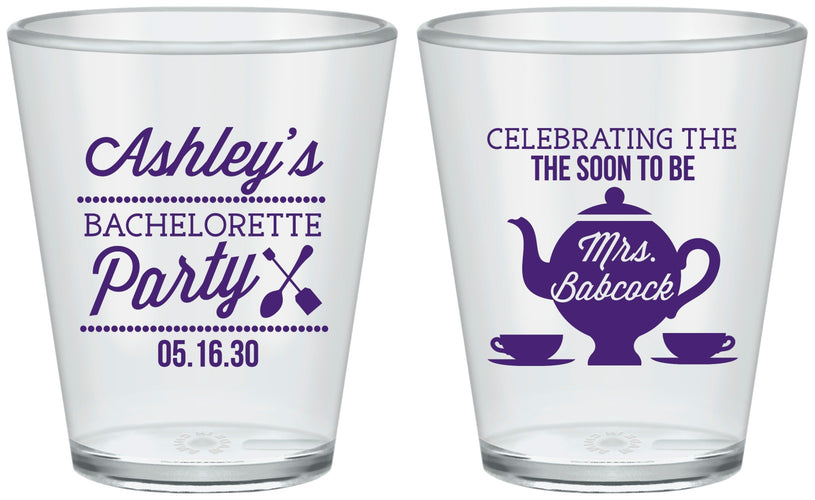 Custom Bachelorette Plastic Shot Glasses - Teapot | 60189