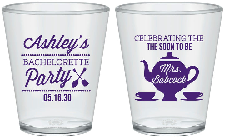 Custom Bachelorette Plastic Shot Glasses - Teapot | 60189