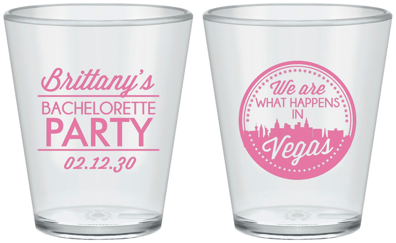Custom Bachelorette Plastic Shot Glasses - Las Vegas | 60190