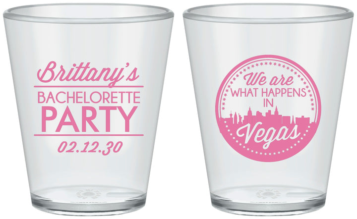Custom Bachelorette Plastic Shot Glasses - Las Vegas | 60190