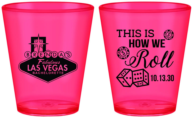 Custom Bachelorette Plastic Shot Glasses - Las Vegas | 60191