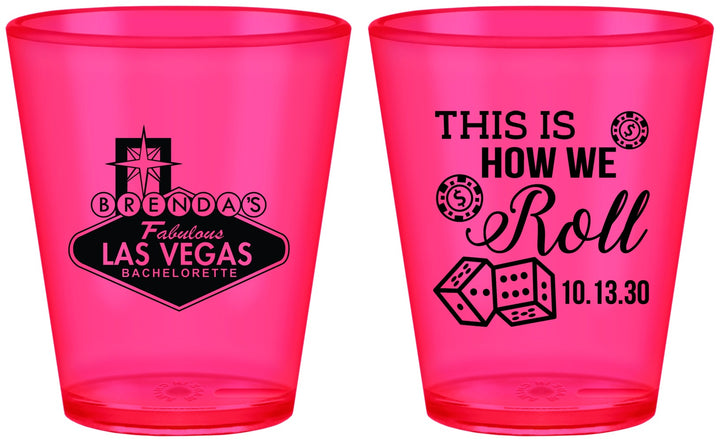 Custom Bachelorette Plastic Shot Glasses - Las Vegas | 60191