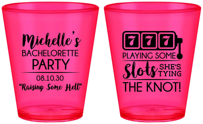 Custom Bachelorette Plastic Shot Glasses - Las Vegas | 60195