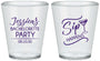 Custom Bachelorette Plastic Shot Glasses - Sip Happens | 60197