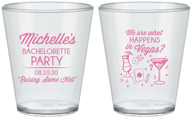 Custom Bachelorette Plastic Shot Glasses - Las Vegas | 60199