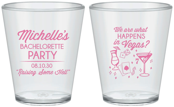 Custom Bachelorette Plastic Shot Glasses - Las Vegas | 60199