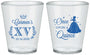 Custom Quinceanera Plastic Shot Glasses - Once Upon A Quince | 70011