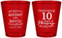 Custom Anniversary Plastic Shot Glasses - 10 Years Of Marriage | 80000