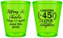 Custom Anniversary Plastic Shot Glasses - Cheers To 45 Years | 80006