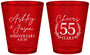 Custom Anniversary Plastic Shot Glasses - Cheers To 55 Years | 80008