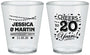 Custom Anniversary Plastic Shot Glasses - Cheers To 20 Years | 80011