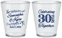 Custom Anniversary Plastic Shot Glasses - 30 Years Together | 80013