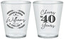 Custom Anniversary Plastic Shot Glasses - Cheers To 40 Years | 80015