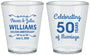 Custom Anniversary Plastic Shot Glasses - 50 Years Of Marriage | 80017