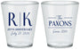 Custom Anniversary Plastic Shot Glasses - 20th Wedding | 80021