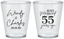 Custom Anniversary Plastic Shot Glasses - Just Married 55 Years Ago | 80028