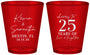 Custom Anniversary Plastic Shot Glasses - 25 Years Of Marriage | 80032