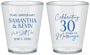 Custom Anniversary Plastic Shot Glasses - 30 Years Of Marriage | 80033