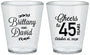 Custom Anniversary Plastic Shot Glasses - Cheers To 45 Years | 80036
