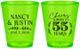 Custom Anniversary Plastic Shot Glasses - Cheers To 55 Years | 80038