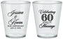 Custom Anniversary Plastic Shot Glasses - 60 Years Of Marriage | 80039