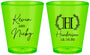 Custom Wedding Plastic Shot Glasses - Monogram | 805