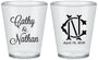 Custom Wedding Plastic Shot Glasses - Two Letter Monogram | 807