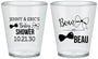 Custom Baby Shower Plastic Shot Glasses - Gender Reveal Bow Or Beau | 90004