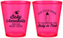 Custom Baby Shower Plastic Shot Glasses - Drink Baby In Pink | 90014