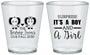 Custom Baby Shower Plastic Shot Glasses - Twins Boy And Girl | 90026