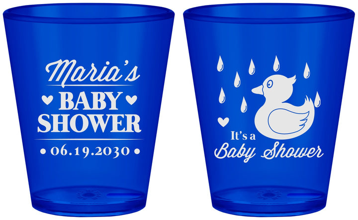 Custom Baby Shower Plastic Shot Glasses - Duckling | 90047