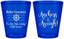 Custom Baby Shower Plastic Shot Glasses - Nautical Anchors Aweigh | 90054