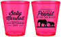Custom Baby Shower Plastic Shot Glasses - Peanut On The Way | 90062